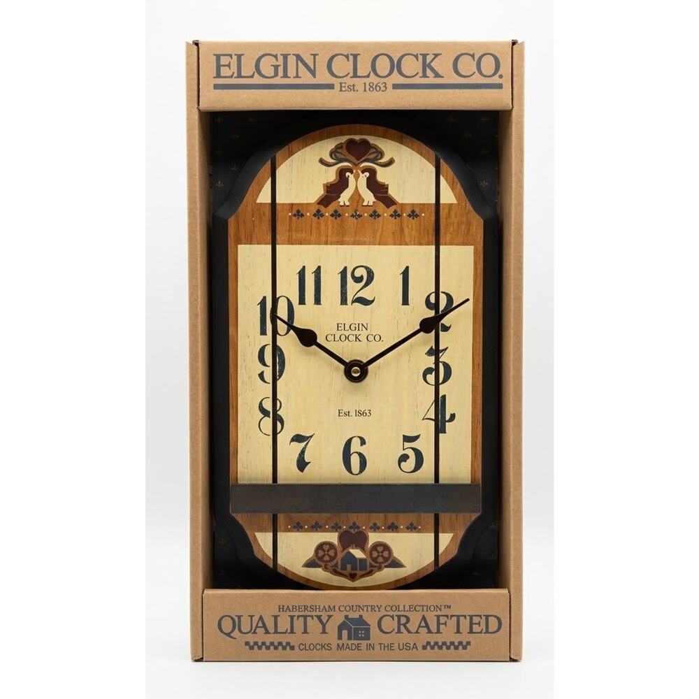VTG grandma Core Elgin Clock Co Habersham Cottage Country Wall Clock NOP